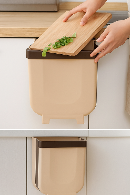 Foldable Wall-Mounted Trash Can – Smart Kitchen Helper