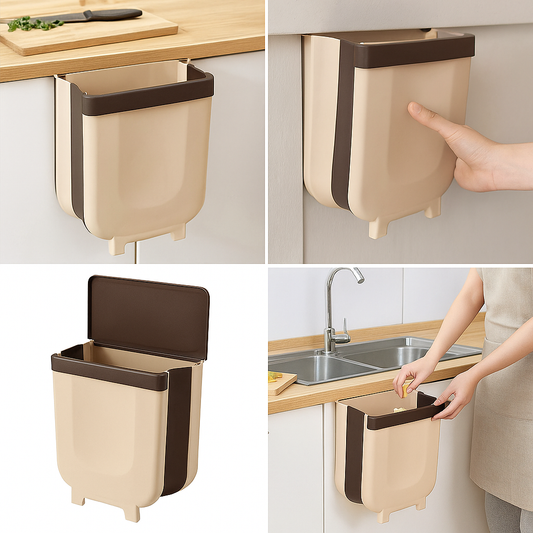 Foldable Wall-Mounted Trash Can – Smart Kitchen Helper